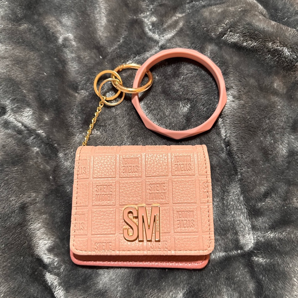 Stylish Pink Wristlet by Steve Madden